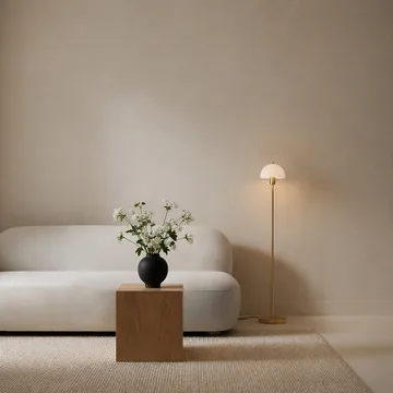 Vienda floor lamp - Bronze-Opal Glass - Herstal