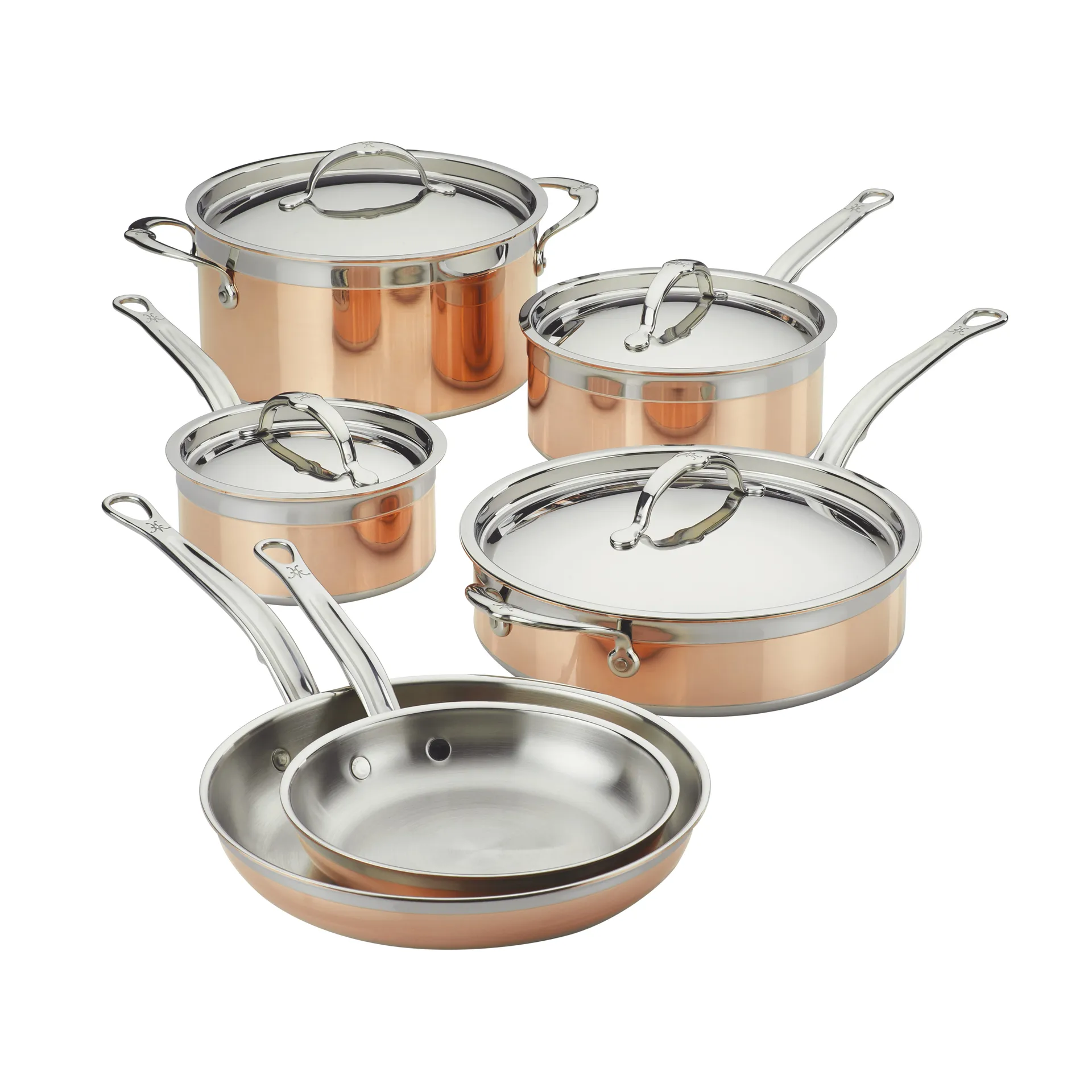 Hestan Copperbond pot and frying pan set, 10 pieces Hestan