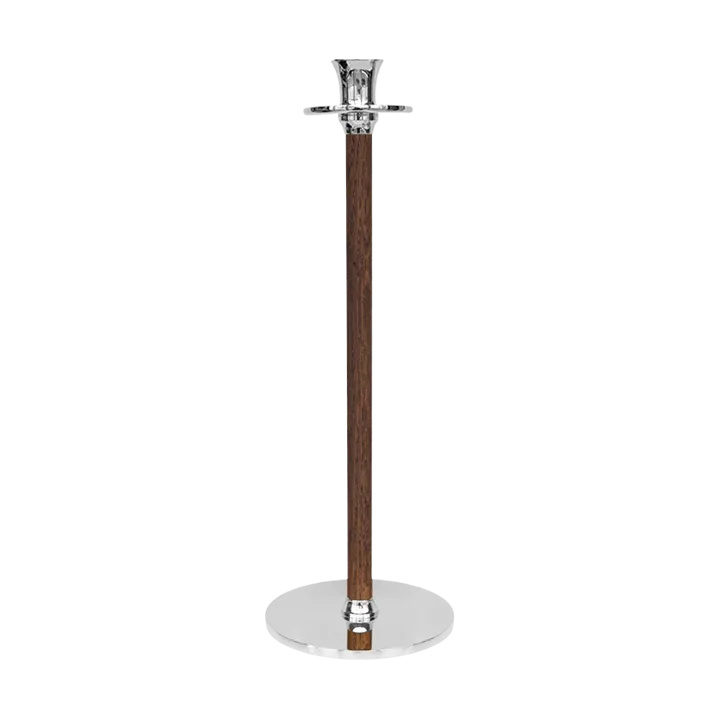Alto Basso candle holder 30 cm - Nickel-plated brass - Hilke Collection