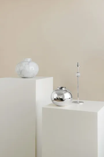 Amico vase Ø20 cm - Nickel-plated brass - Hilke Collection