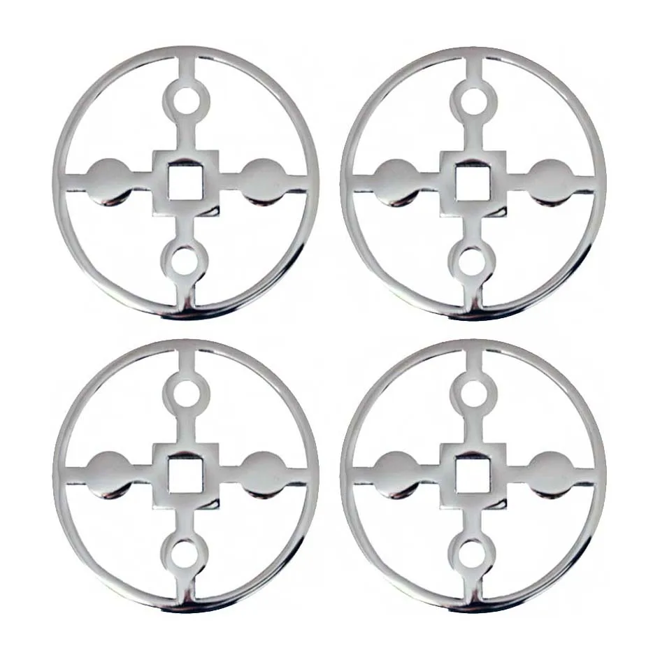 Anima Gemella coaster 4-pack, Nickel-plated brass Hilke Collection