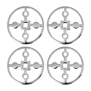 Anima Gemella coaster 4-pack - Nickel-plated brass - Hilke Collection