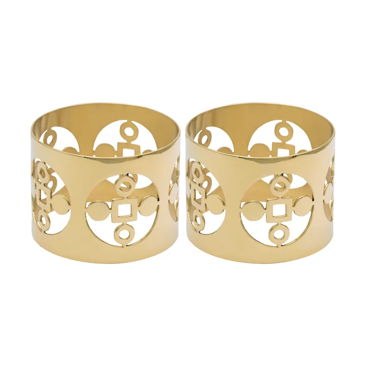 Anima Gemella napkin ring 2-pack - Brass - Hilke Collection