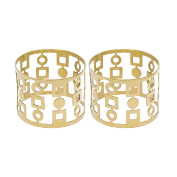 Anima napkin ring 2-pack - Brass - Hilke Collection