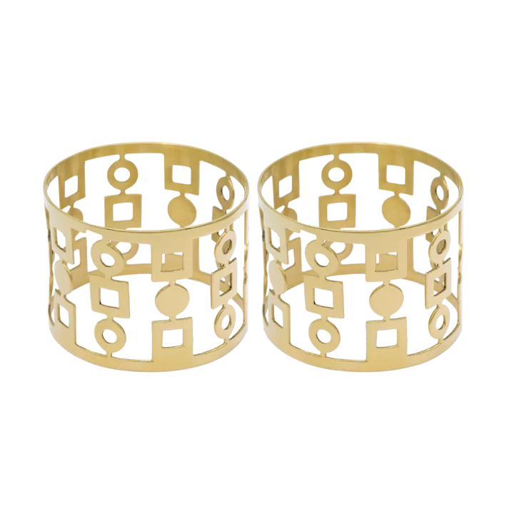 Anima napkin ring 2-pack - Brass - Hilke Collection