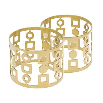 Anima napkin ring 2-pack - Brass - Hilke Collection