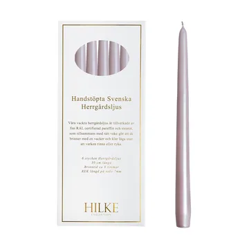 Herrgårdsljus candles 30 cm 6-pack  - Dusty pink pearl - Hilke Collection