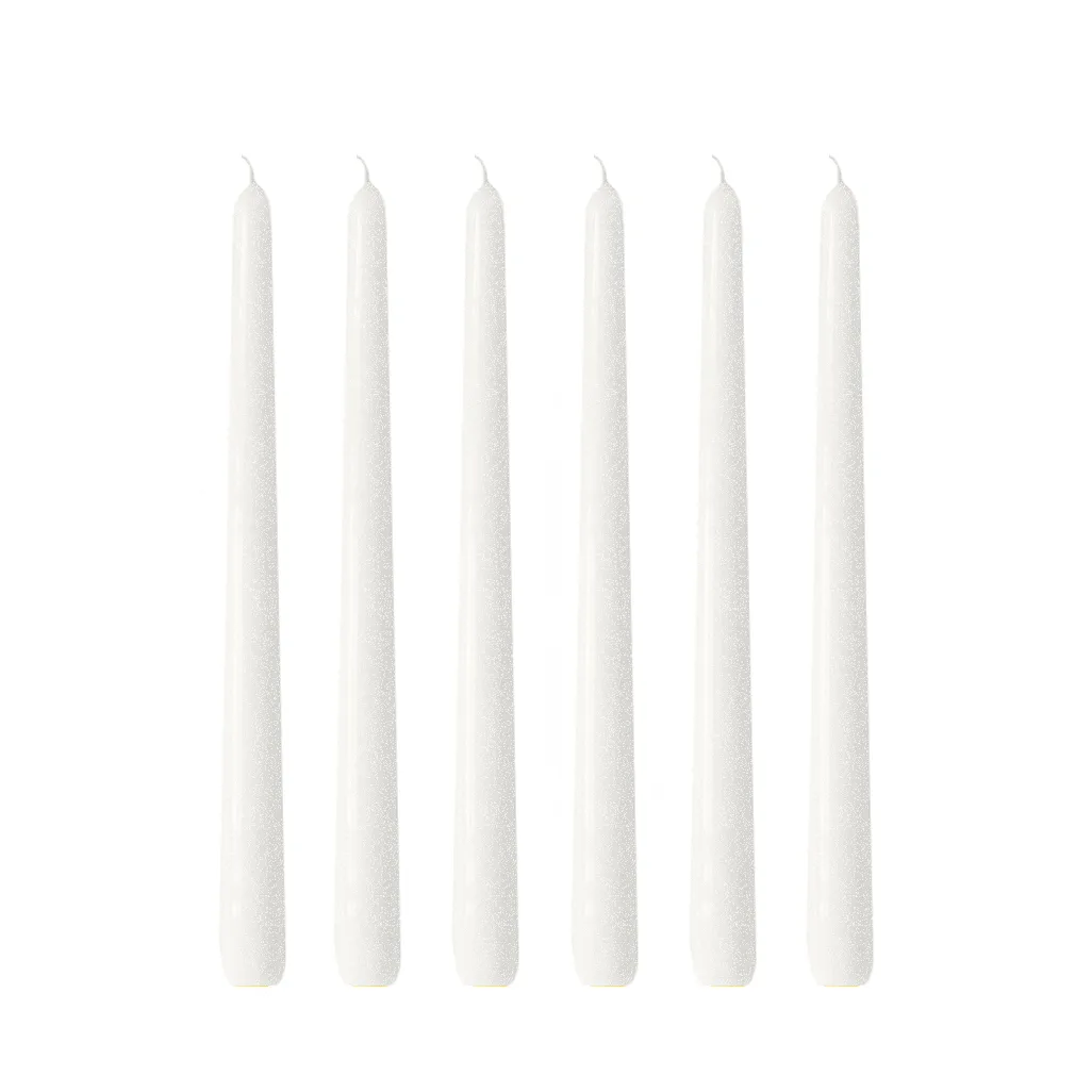 Herrgårdsljus candles 30 cm 6-pack , Pearl white glossy Hilke Collection