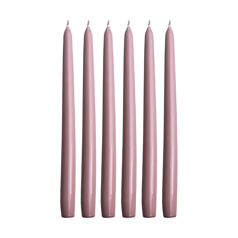 Herrgårdsljus candles 30 cm 6-pack , Pink metallic Hilke Collection