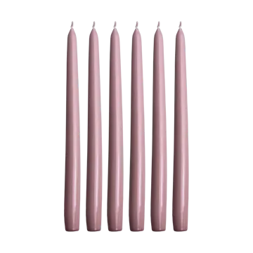 Herrgårdsljus candles 30 cm 6-pack  - Pink metallic - Hilke Collection