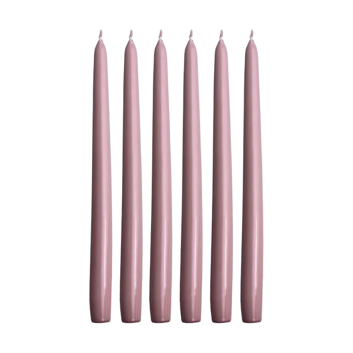 Herrgårdsljus candles 30 cm 6-pack  - Pink metallic - Hilke Collection