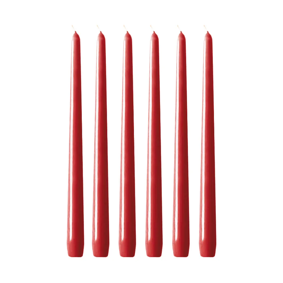 Herrgårdsljus candles 30 cm 6-pack , Red glossy Hilke Collection