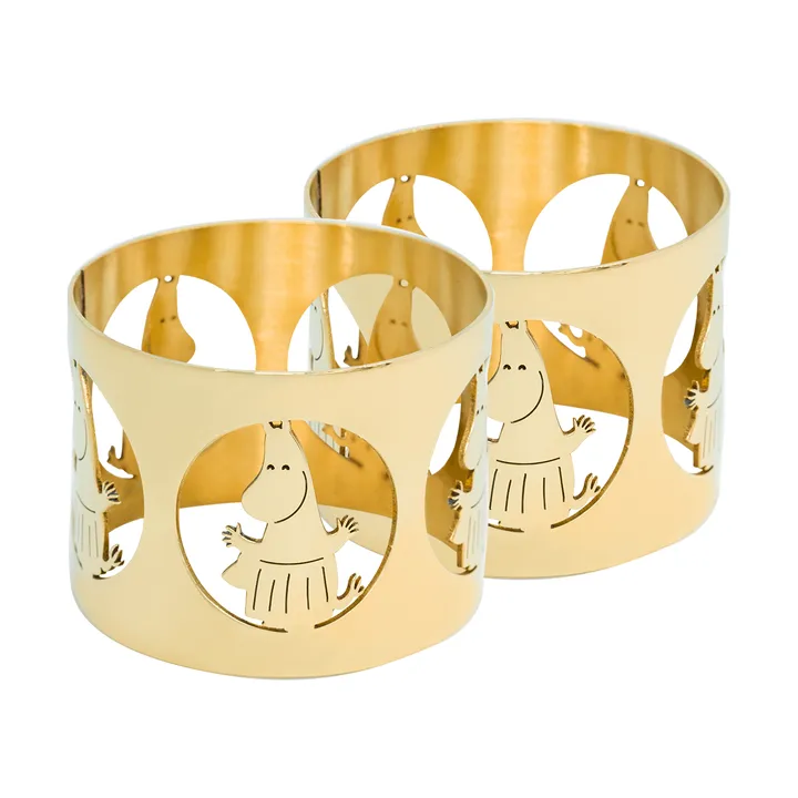 Hilke X Moomin napkin rings Moominmamma 2-pack - Brass - Hilke Collection