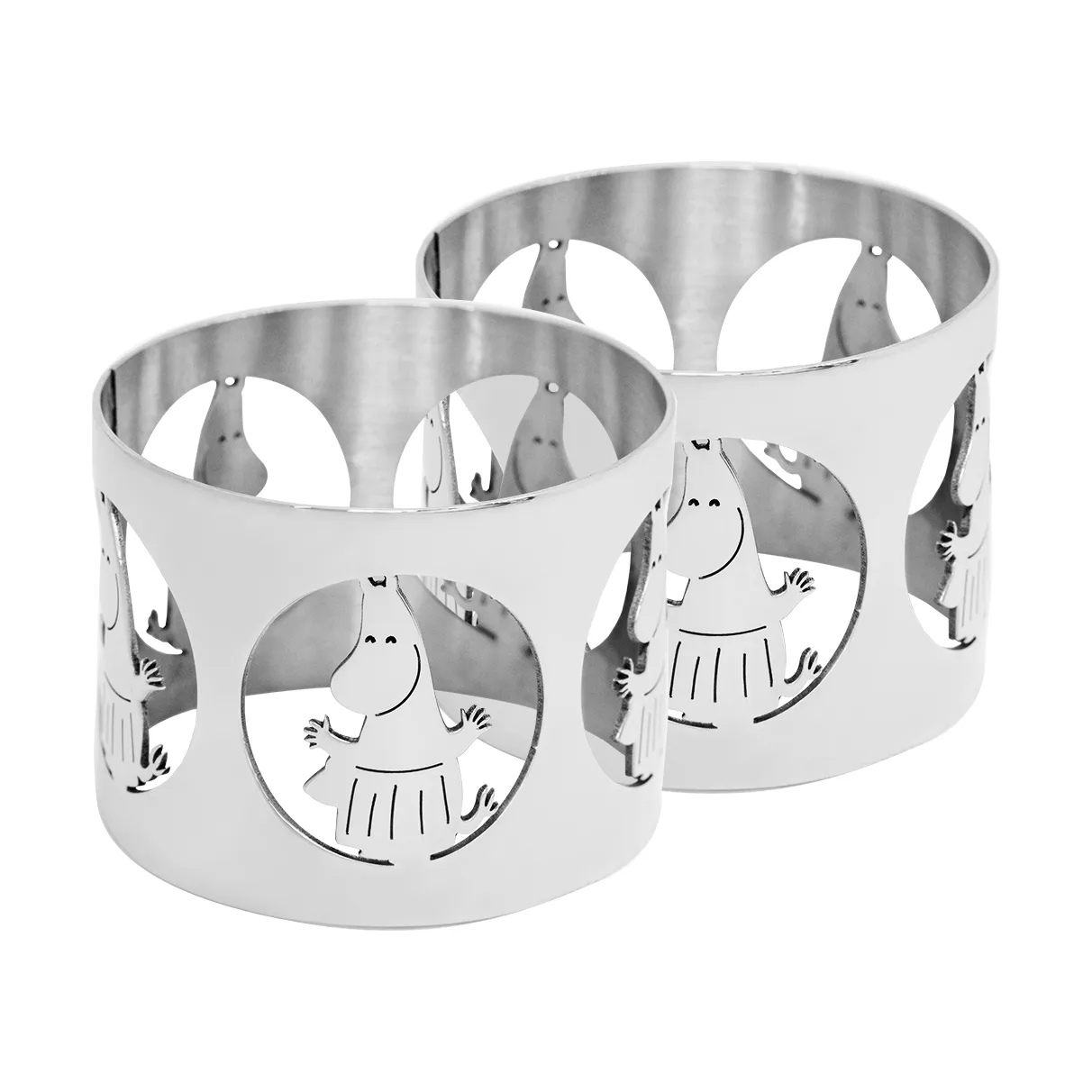 Hilke X Moomin napkin rings Moominmamma 2-pack, Nickel-plated brass Hilke Collection