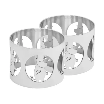 Hilke X Moomin napkin rings Moominpappa 2-pack - Brass - Hilke Collection