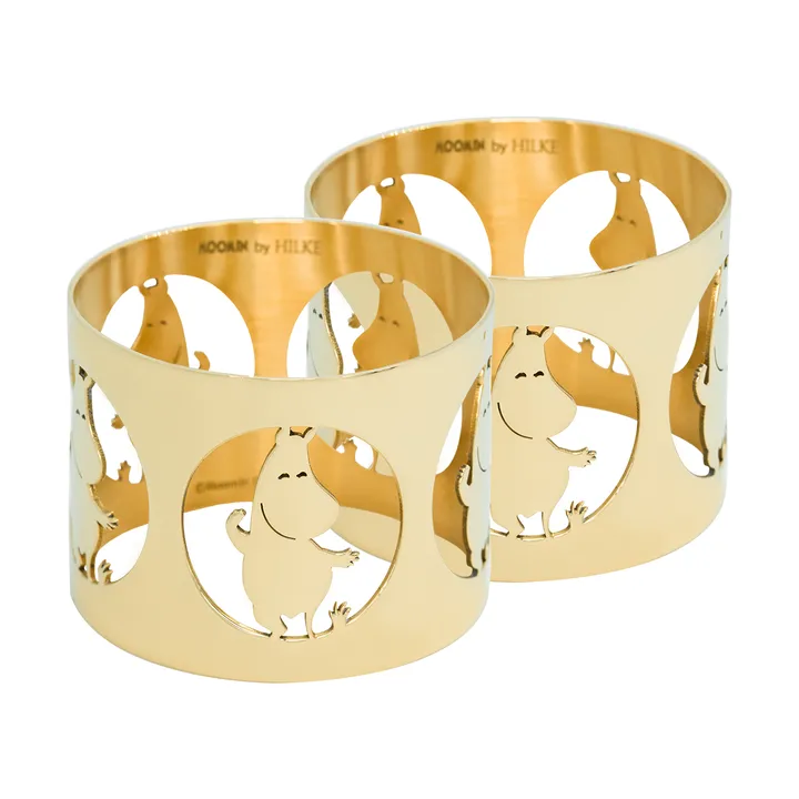 Hilke X Moomin Napkin Rings Moomintroll 2-pack - Brass - Hilke Collection