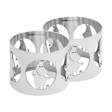 Hilke X Moomin Napkin Rings Moomintroll 2-pack - Nickel-plated brass - Hilke Collection
