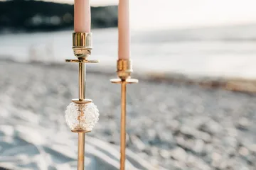 Luce Del Sole candle sticks 35 cm - Solid brass - Hilke Collection