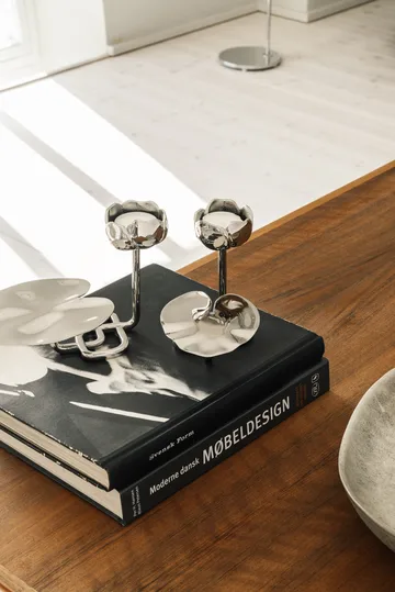 Ninfea No.1 candlestick - Nickel-plated brass - Hilke Collection