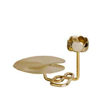 Ninfea No.2 candlestick - Brass - Hilke Collection