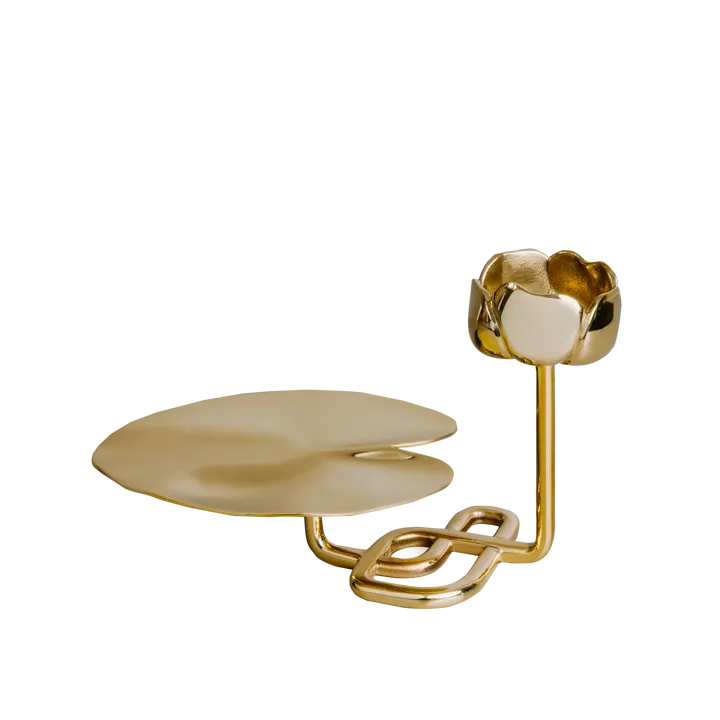Ninfea No.2 candlestick - Brass - Hilke Collection