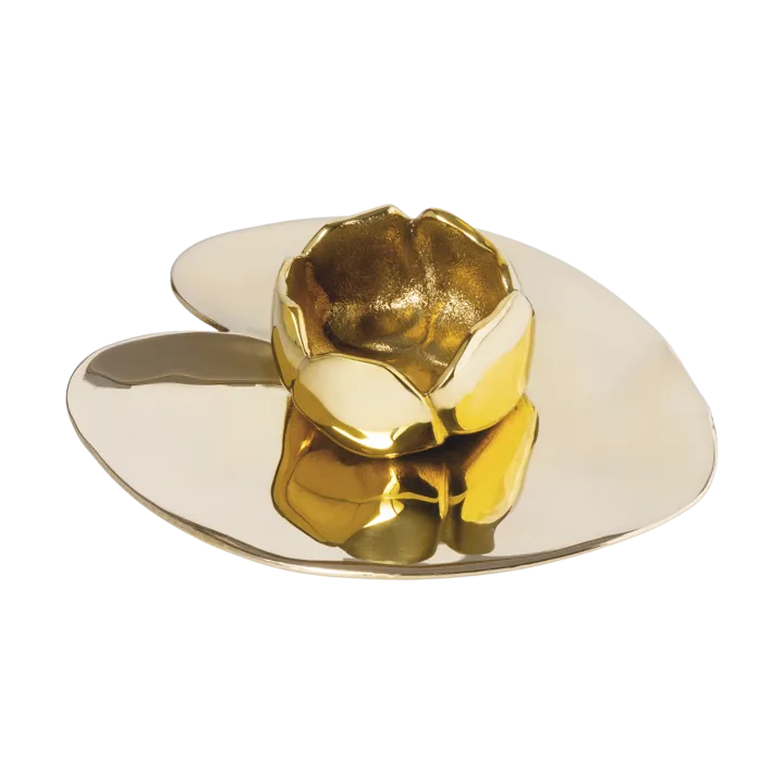 Ninfea piccola candle holder - Nickel-plated brass - Hilke Collection