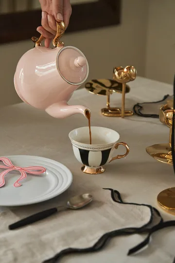 Strisce Nero cup with saucer - 22 cl - Hilke Collection