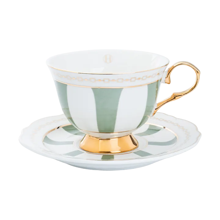 Strisce Salvia cup with saucer - 22 cl - Hilke Collection