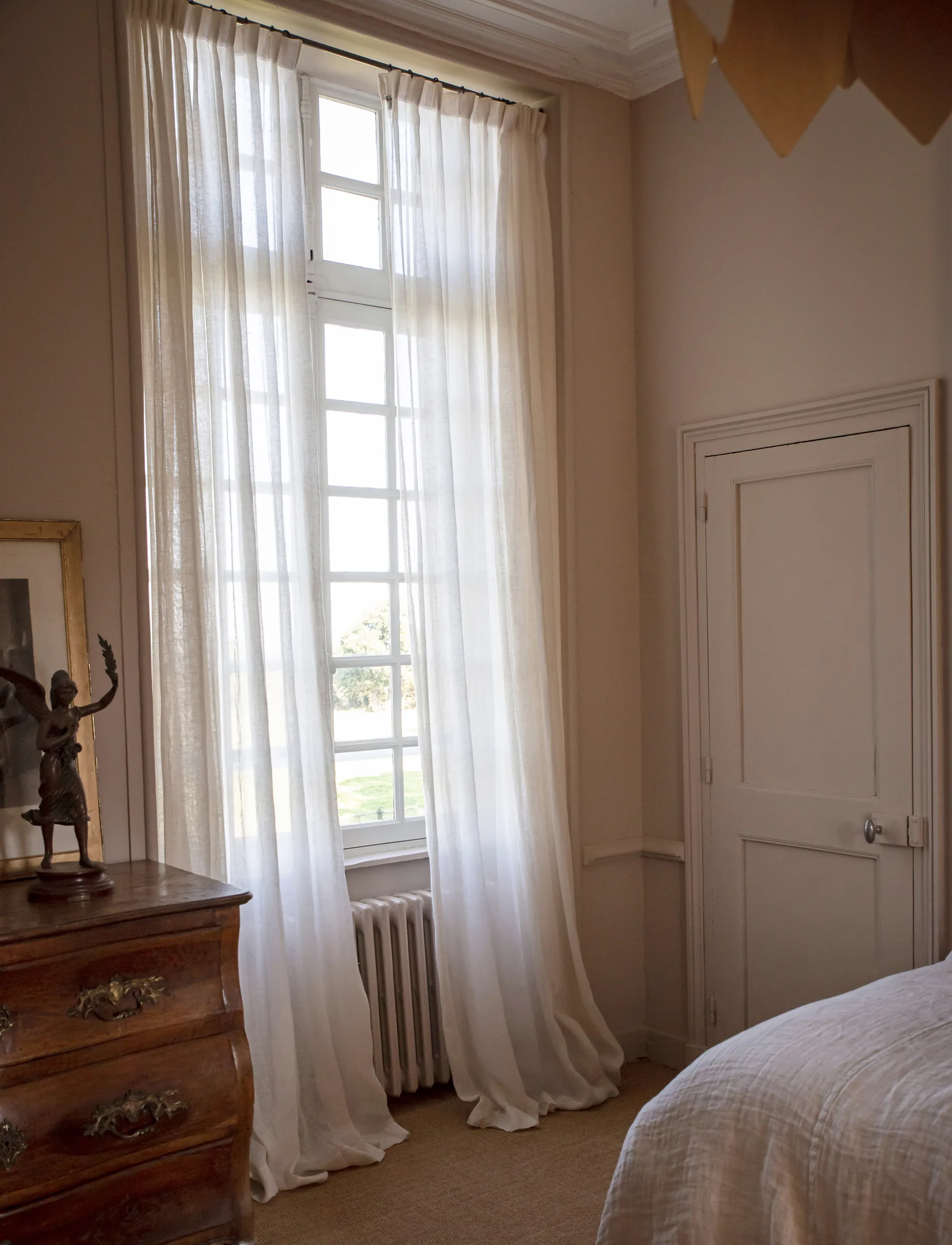 Sunrise curtain with pleat band 280x290 cm, White Himla