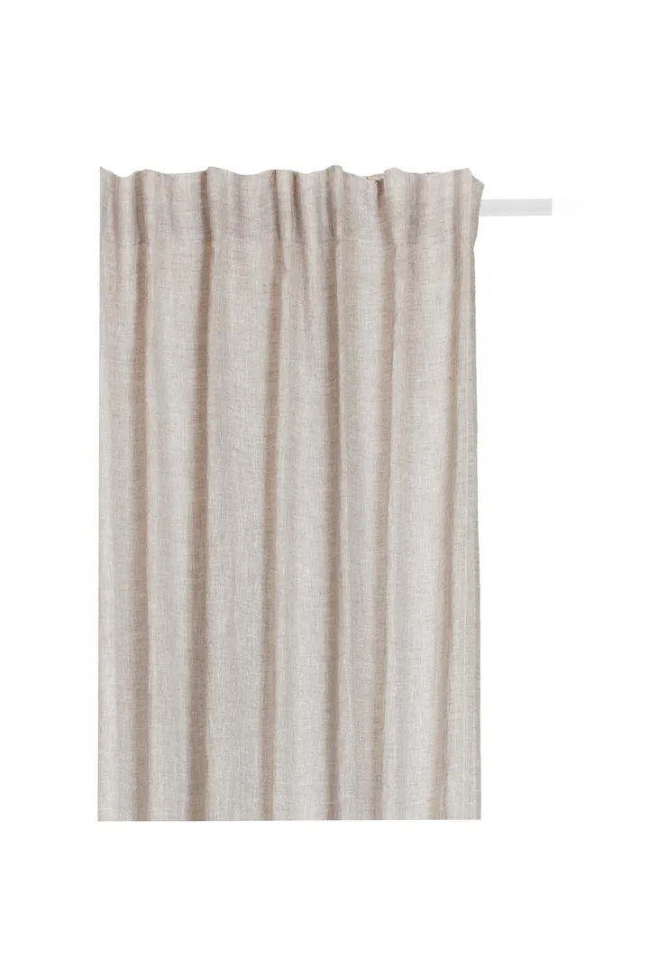 Sunshine curtain with pleat tape 140x250 cm - Oatmeal - Himla