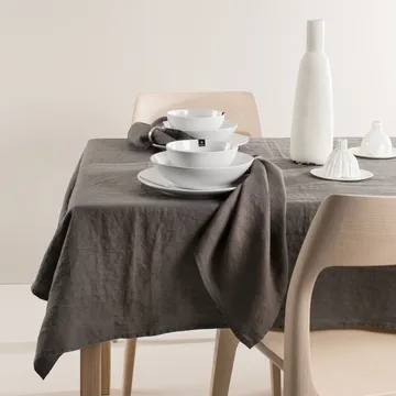 Sunshine tablecloth 140x250 cm - Charcoal (dark grey) - Himla