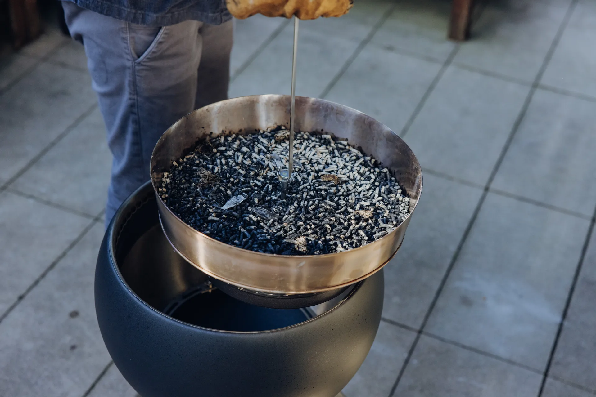 MOON 45 ashtray with extension, Silver Höfats