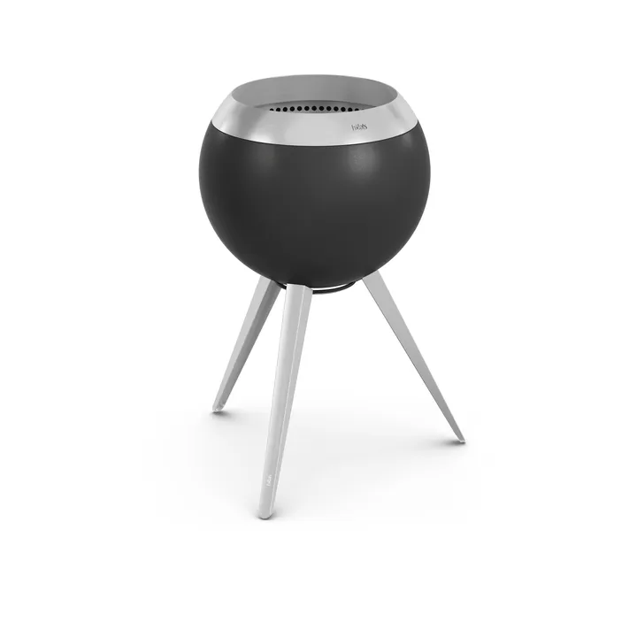 MOON 45 fireplace - Black-silver, tall stand - Höfats