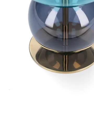Bubble candleholder 14 cm - Blue-smoke - Holmegaard