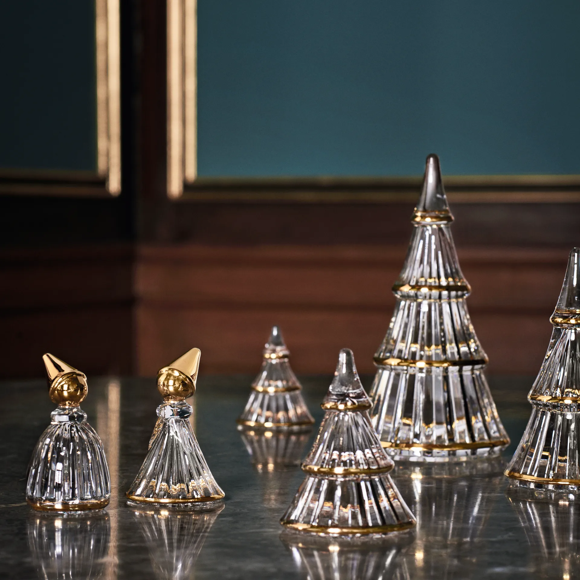 Fairytales Christmas tree small, Clear-gold Holmegaard