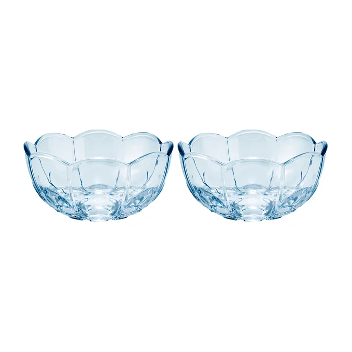 Lily bowl Ø13 cm 2-pack - Blue iris - Holmegaard
