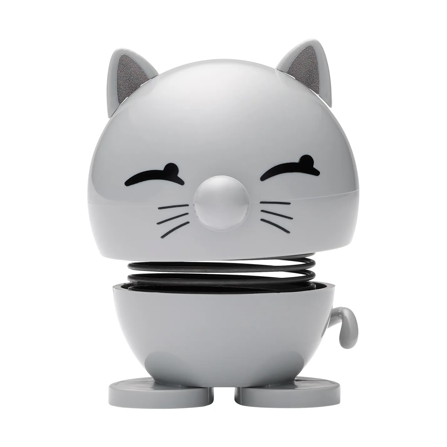 Hoptimist Cat figure 7.3 cm, Light grey Hoptimist
