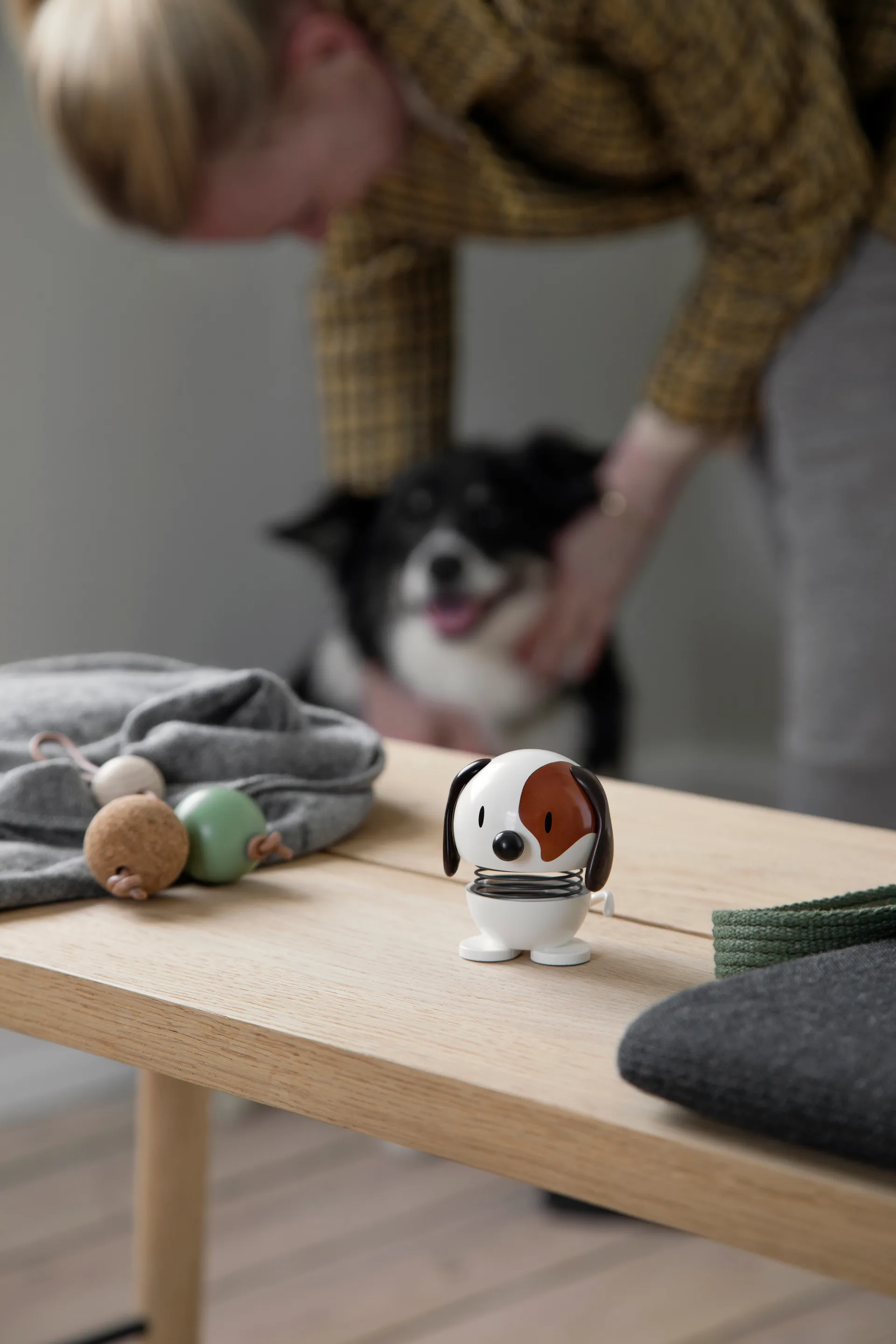 Hoptimist Dog figure 6.9 cm, White Hoptimist