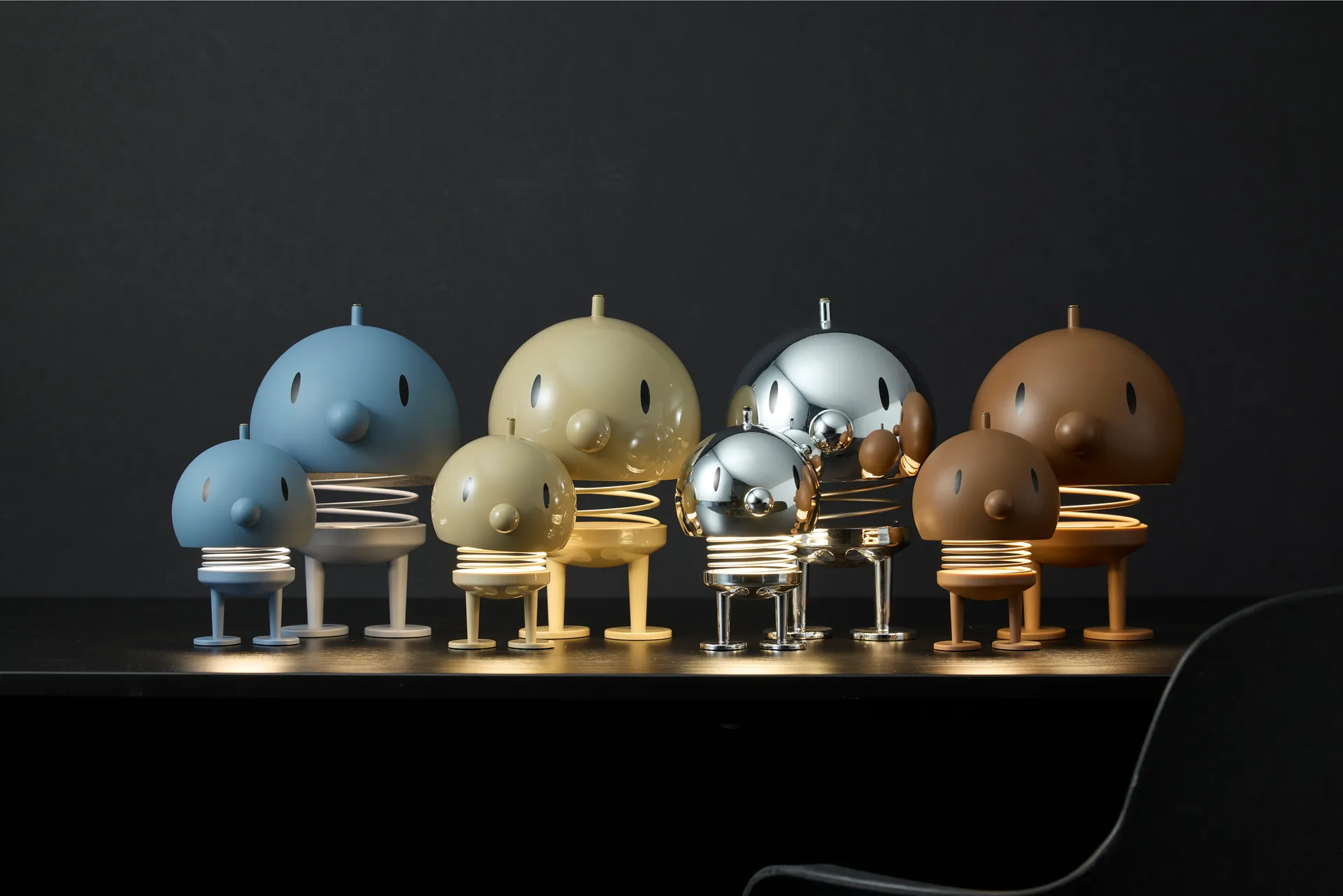 Hoptimist LED lamp portable L, Chrome Hoptimist