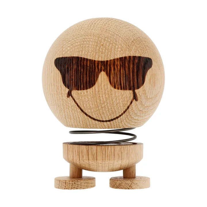Hoptimist Smiley Cool M figure - Raw oak - Hoptimist