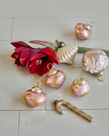 Amore Christmas hanging ornament 4-pack - Pink - House Doctor