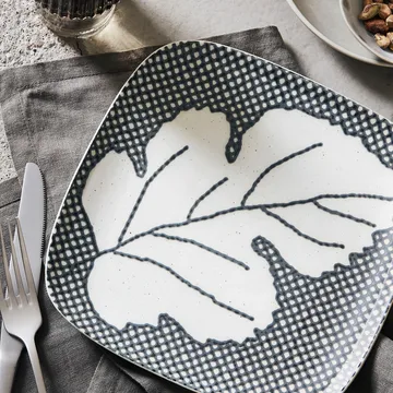 Ash plate 21.6 cm - grey-blue - House Doctor