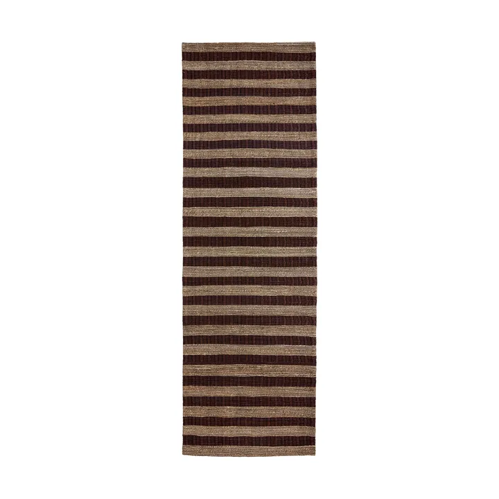 Block rug brown-natural - 90x300 cm - House Doctor