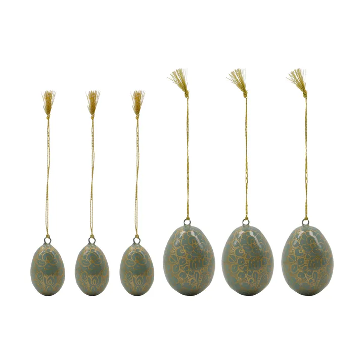 Bloom Easter egg 6 pieces - Light blue - House Doctor