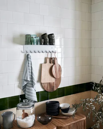 Book rack 9 hooks 18x60 cm - Light gray - House Doctor