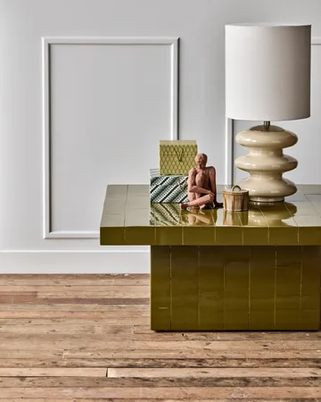 Brick coffee table 100x100x44 cm - Green - House Doctor