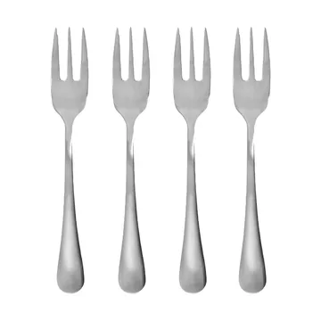 Brush dessert fork 4-pack - Silver finish - House Doctor
