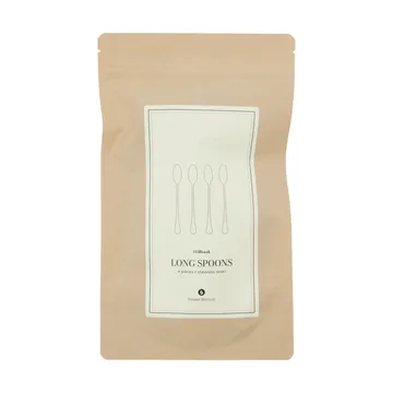 Brush long spoon 4-pack - Silver finish - House Doctor