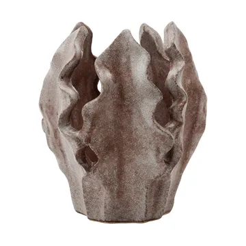 Camden tealight holder - Suede brown, Ø14x17 cm - House Doctor