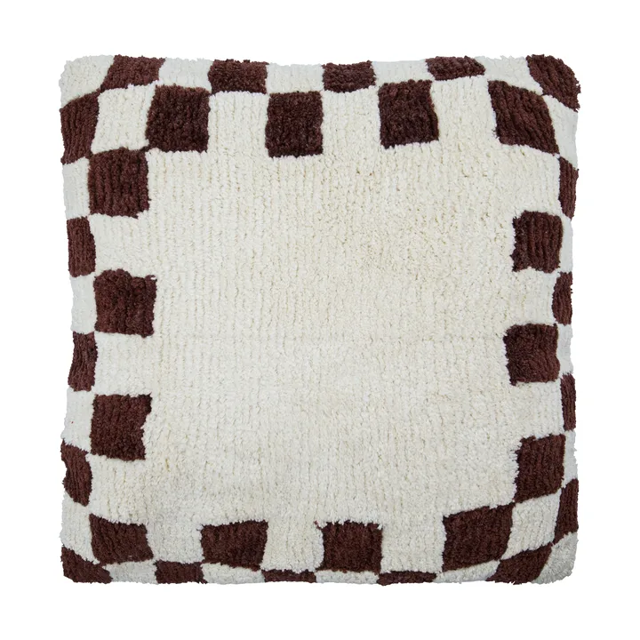 Chess cushion cover - Brown-off-White, 50x50 cm - House Doctor